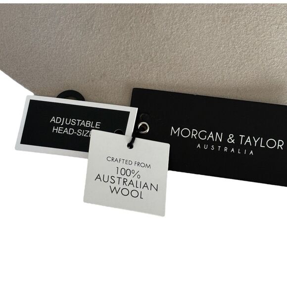 MORGAN & TAYLOR Women’s Fedora Hat 100% Australian Wool Beige - Picture 8 of 8